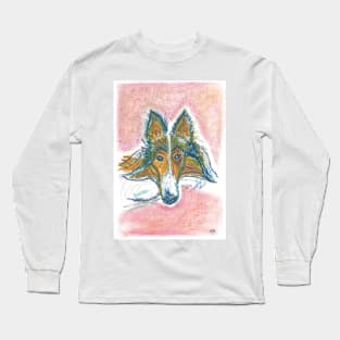 Rough Collie art Long Sleeve T-Shirt